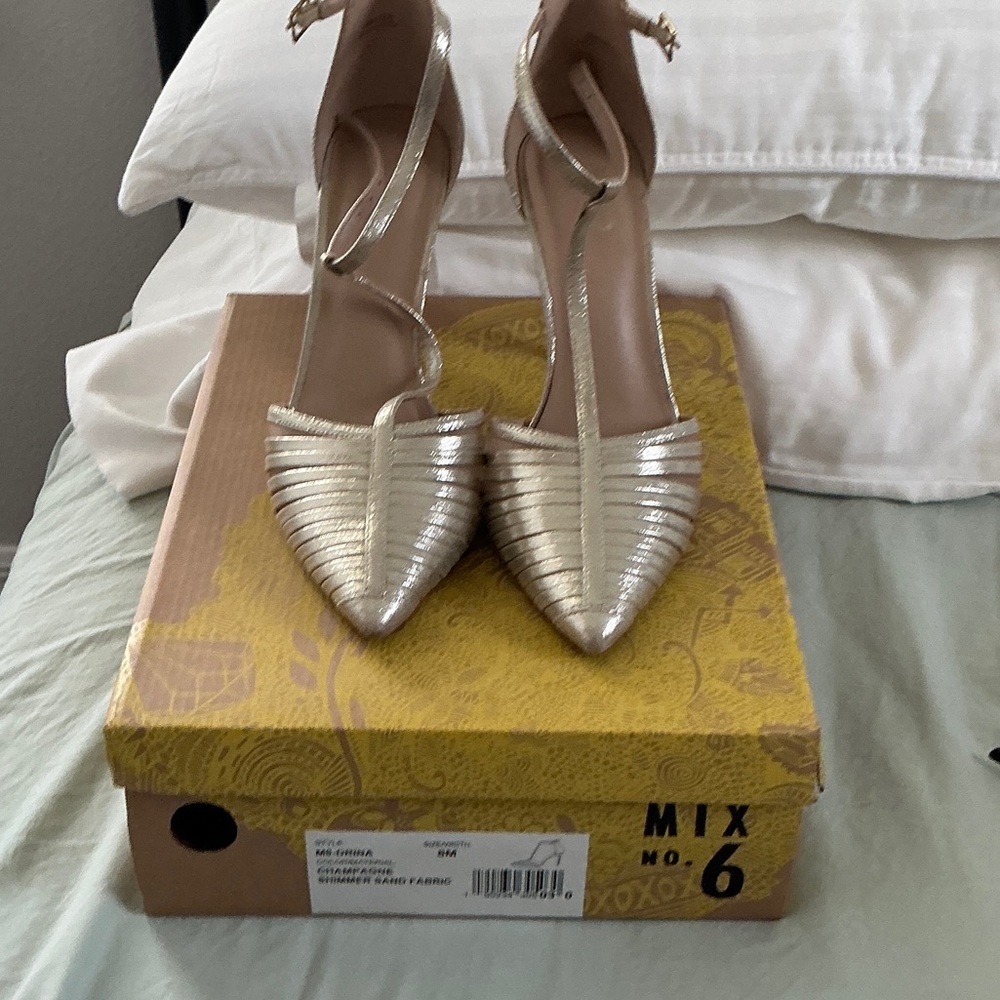 Mix No. 6 Metallic Strappy Heels